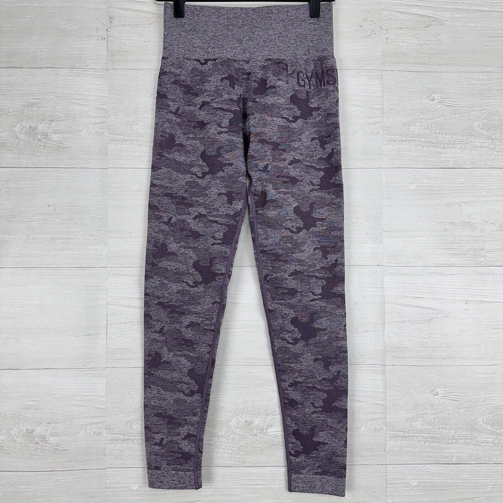 Gymshark Seamless Leggings Size Small Lavender Camo High Rise Lift Butt Scrunch